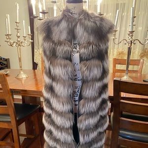 Winter Coat Genuine Silver Fox Fur